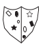 Which shield below has most in common with the shield above?
