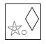 To which of the squares below can a dot be added so that the dot then meets the same conditions as the dot in the square above?