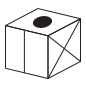 When the above is folded to form a cube, which is the only one of the following that can be produced?