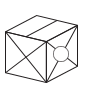 When the above is folded to form a cube, which is the only one of the following that can be produced?