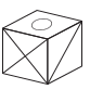 When the above is folded to form a cube, which is the only one of the following that can be produced?